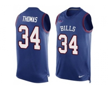 Nike Buffalo Bills #34 Thurman Thomas Royal Blue Team Color Men's Stitched NFL Limited Tank Top Jersey