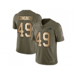 Nike Buffalo Bills #49 Tremaine Edmunds Olive Gold Men Stitched NFL Limited 2017 Salute To Service Jersey