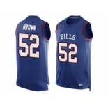 Nike Buffalo Bills #52 Preston Brown Royal Blue Team Color Men's Stitched NFL Limited Tank Top Jersey