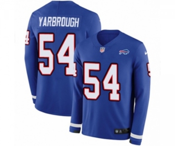 Nike Buffalo Bills #54 Eddie Yarbrough Limited Royal Blue Therma Long Sleeve NFL Jersey