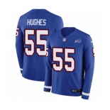 Nike Buffalo Bills #55 Jerry Hughes Limited Royal Blue Therma Long Sleeve NFL Jersey