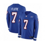 Nike Buffalo Bills #7 Doug Flutie Limited Royal Blue Therma Long Sleeve NFL Jersey