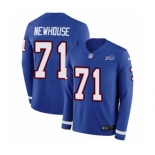 Nike Buffalo Bills #71 Marshall Newhouse Limited Royal Blue Therma Long Sleeve NFL Jersey