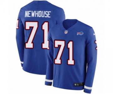 Nike Buffalo Bills #71 Marshall Newhouse Limited Royal Blue Therma Long Sleeve NFL Jersey