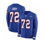 Nike Buffalo Bills #72 Ryan Groy Limited Royal Blue Therma Long Sleeve NFL Jersey