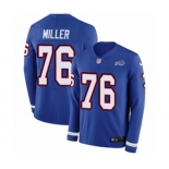 Nike Buffalo Bills #76 John Miller Limited Royal Blue Therma Long Sleeve NFL Jersey