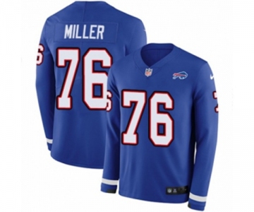 Nike Buffalo Bills #76 John Miller Limited Royal Blue Therma Long Sleeve NFL Jersey