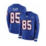 Nike Buffalo Bills #85 Charles Clay Limited Royal Blue Therma Long Sleeve NFL Jersey