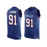 Nike Buffalo Bills #91 Manny Lawson Royal Blue Team Color Men's Stitched NFL Limited Tank Top Jersey