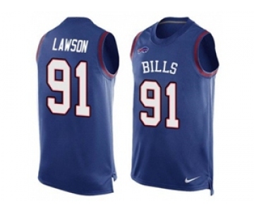 Nike Buffalo Bills #91 Manny Lawson Royal Blue Team Color Men's Stitched NFL Limited Tank Top Jersey