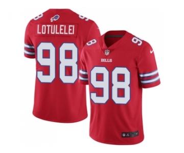 Nike Buffalo Bills #98 Star Lotulelei Red Men Stitched NFL Limited Rush Jersey