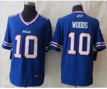 nike nfl jerseys buffalo bills #10 woods blue[nike Limited]