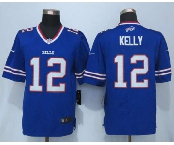 nike nfl jerseys buffalo bills #12 jim kelly blue[nike Limited]