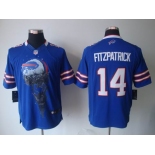 nike nfl jerseys buffalo bills #14 ryan fitzpatrick blue[helmet tri-blend limited]