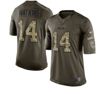 nike nfl jerseys buffalo bills #14 watkins army green[nike Limited Salute To Service][watkins]