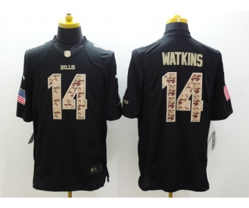 nike nfl jerseys buffalo bills #14 watkins black[salute to service limited]