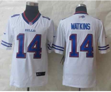 nike nfl jerseys buffalo bills #14 watkins white[nike limited][watkins]