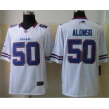 nike nfl jerseys buffalo bills #50 alonso white[nike limited][alonso]