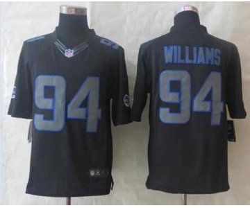 nike nfl jerseys buffalo bills #94 williams black[nike impact limited]