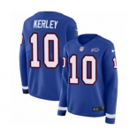 Women Nike Buffalo Bills #10 Jeremy Kerley Limited Royal Blue Therma Long Sleeve NFL Jersey