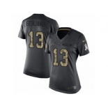 Women Nike Buffalo Bills #13 Kelvin Benjamin Limited Black 2016 Salute to Service NFL Jersey