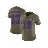 Women Nike Buffalo Bills #13 Kelvin Benjamin Limited Olive 2017 Salute to Service NFL Jersey