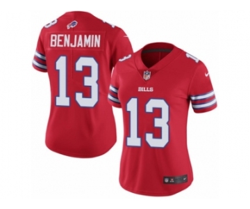 Women Nike Buffalo Bills #13 Kelvin Benjamin Limited Red Rush Vapor Untouchable NFL Jersey