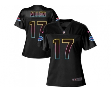 Women Nike Buffalo Bills #17 Josh Allen Black NFL Fashion Game Jersey