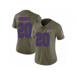 Women Nike Buffalo Bills #20 Shareece Wright Limited Olive 2017 Salute to Service NFL Jersey