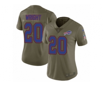 Women Nike Buffalo Bills #20 Shareece Wright Limited Olive 2017 Salute to Service NFL Jersey