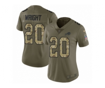 Women Nike Buffalo Bills #20 Shareece Wright Limited Olive Camo 2017 Salute to Service NFL Jersey