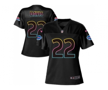 Women Nike Buffalo Bills #22 Vontae Davis Black NFL Fashion Game Jersey