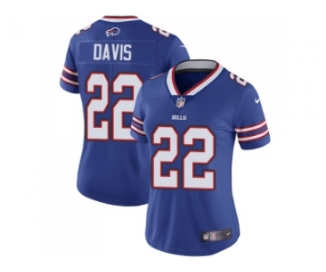 Women Nike Buffalo Bills #22 Vontae Davis Royal Blue Team Color Stitched NFL Vapor Untouchable Limited Jersey