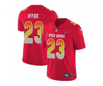 Women Nike Buffalo Bills #23 Micah Hyde Red Stitched NFL Limited AFC 2018 Pro Bowl Jersey