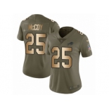 Women Nike Buffalo Bills #25 LeSean McCoy Limited Olive Gold 2017 Salute to Service NFL Jersey