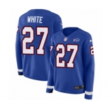 Women Nike Buffalo Bills #27 Tre'Davious White Limited Royal Blue Therma Long Sleeve NFL Jersey