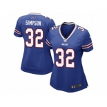 Women Nike Buffalo Bills #32 O. J. Simpson Royal Blue Team Color Stitched NFL Jersey