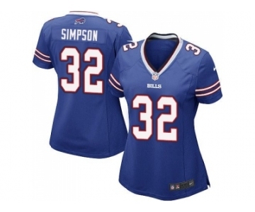 Women Nike Buffalo Bills #32 O. J. Simpson Royal Blue Team Color Stitched NFL Jersey