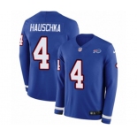 Women Nike Buffalo Bills #4 Stephen Hauschka Limited Royal Blue Therma Long Sleeve NFL Jersey