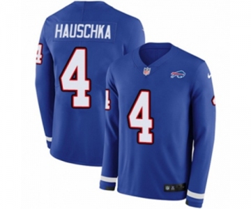 Women Nike Buffalo Bills #4 Stephen Hauschka Limited Royal Blue Therma Long Sleeve NFL Jersey