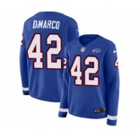 Women Nike Buffalo Bills #42 Patrick DiMarco Limited Royal Blue Therma Long Sleeve NFL Jersey