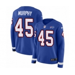 Women Nike Buffalo Bills #45 Marcus Murphy Limited Royal Blue Therma Long Sleeve NFL Jersey