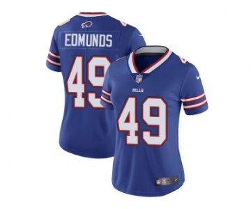 Women Nike Buffalo Bills #49 Tremaine Edmunds Royal Blue Team Color Stitched NFL Vapor Untouchable Limited Jersey