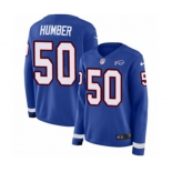 Women Nike Buffalo Bills #50 Ramon Humber Limited Royal Blue Therma Long Sleeve NFL Jersey