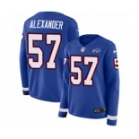 Women Nike Buffalo Bills #57 Lorenzo Alexander Limited Royal Blue Therma Long Sleeve NFL Jersey