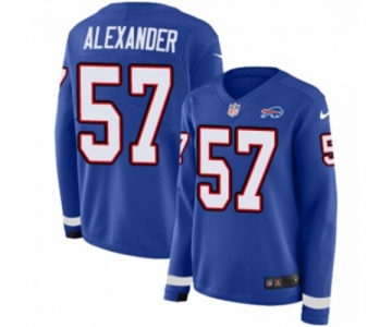 Women Nike Buffalo Bills #57 Lorenzo Alexander Limited Royal Blue Therma Long Sleeve NFL Jersey