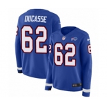 Women Nike Buffalo Bills #62 Vladimir Ducasse Limited Royal Blue Therma Long Sleeve NFL Jersey