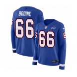 Women Nike Buffalo Bills #66 Russell Bodine Limited Royal Blue Therma Long Sleeve NFL Jersey