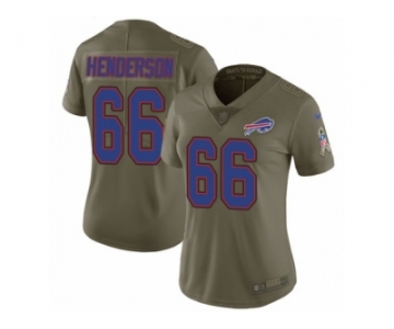 Women Nike Buffalo Bills #66 Seantrel Henderson Limited Olive 2017 Salute to Service NFL Jersey