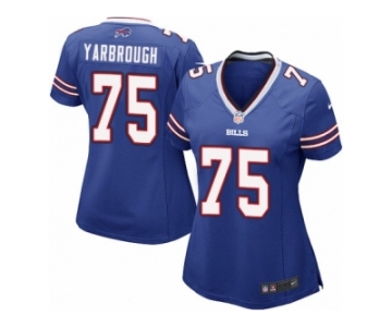 Women Nike Buffalo Bills #75 Eddie Yarbrough Game Royal Blue Team Color NFL Jersey